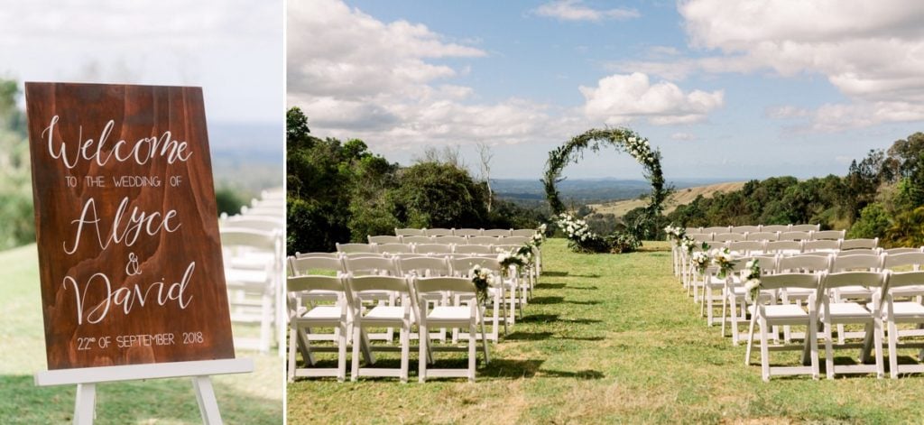 Maleny Manor Wedding photographer sunshine coast venue outdoor ceremony aisle