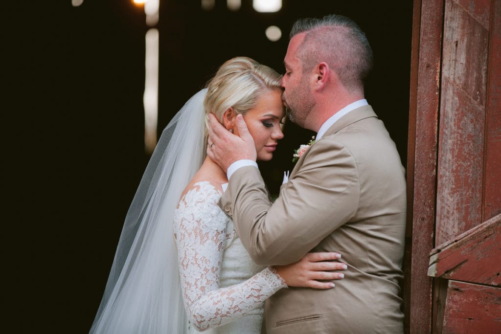 Gabbinbar Homestead wedding photographer country lace wedding dress barn