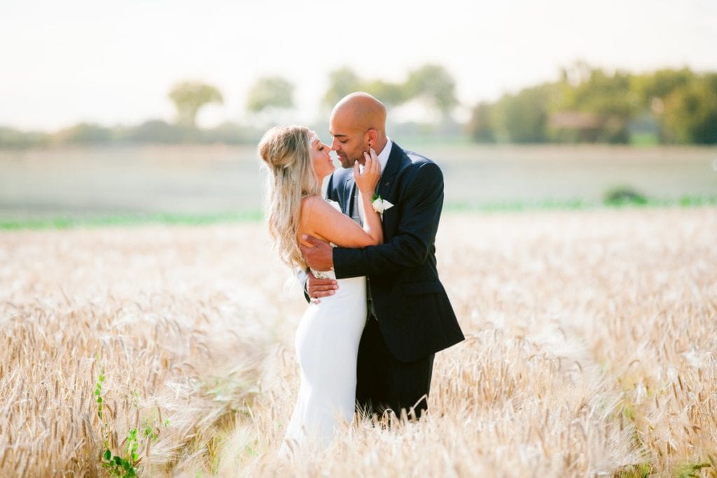 Bordeaux France wedding photographer Chateau Clerbise venue bridal portraits field