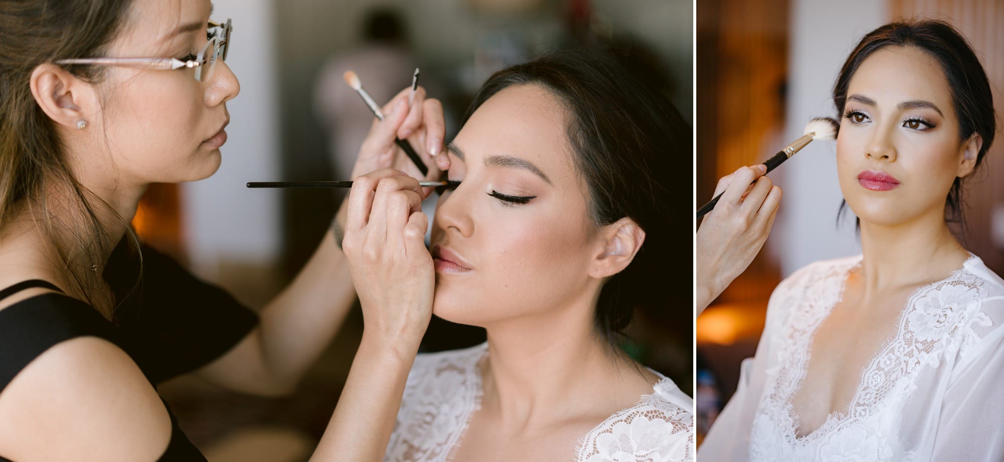 Victoria Park wedding photographer makeup prep