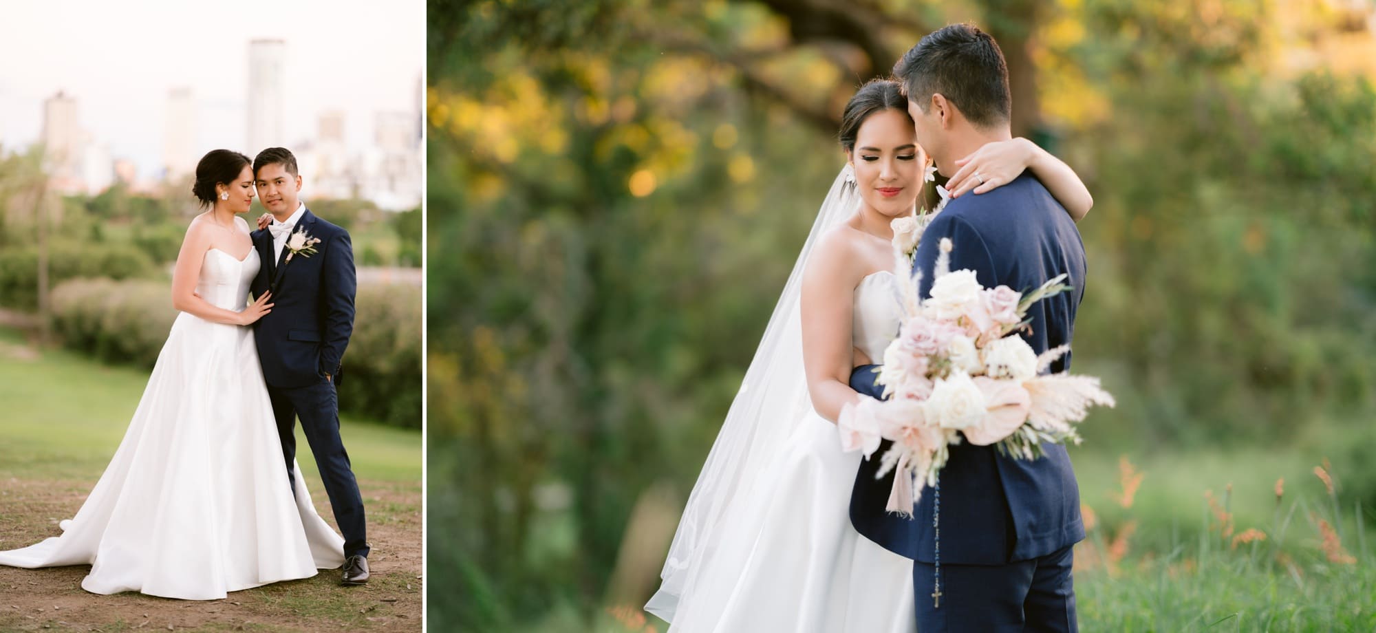 Victoria Park wedding photographer bride portraits groom golf course