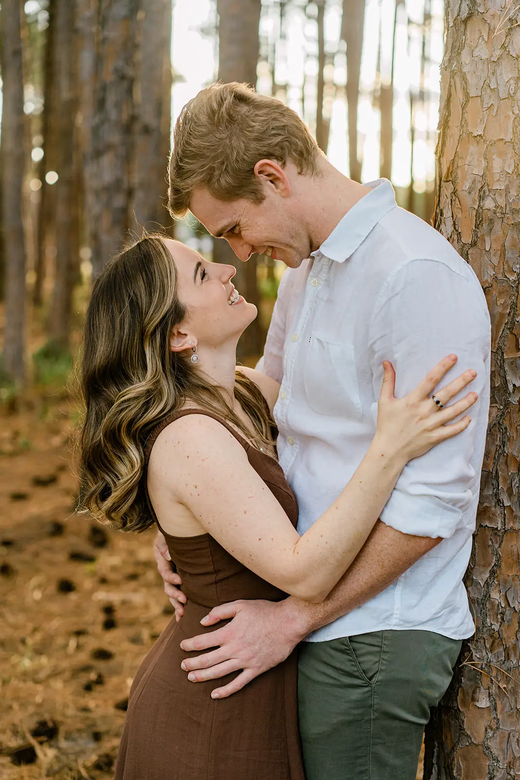 pizzey park engagement forest wedding couple