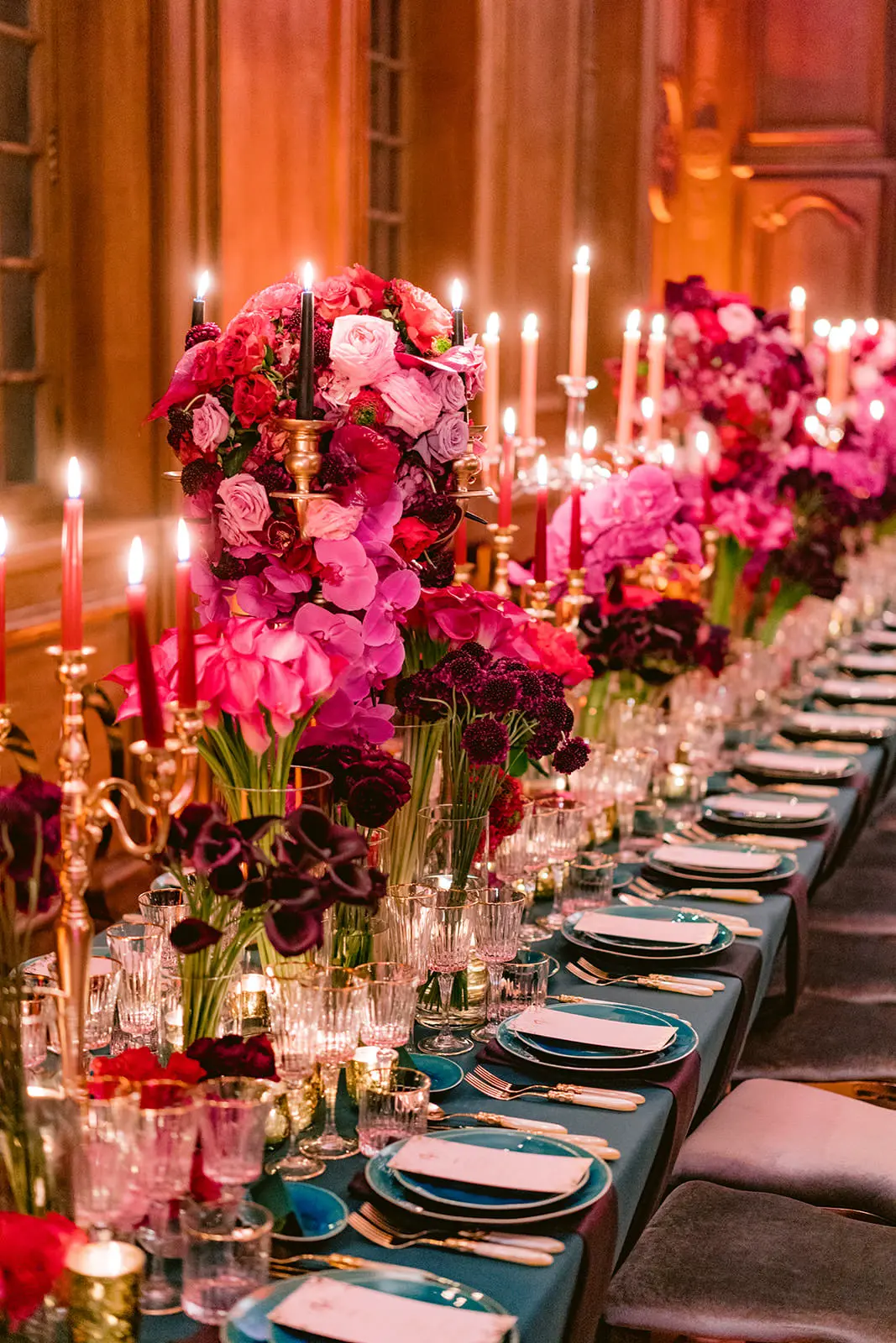 luxury reception decor setting paris chateau