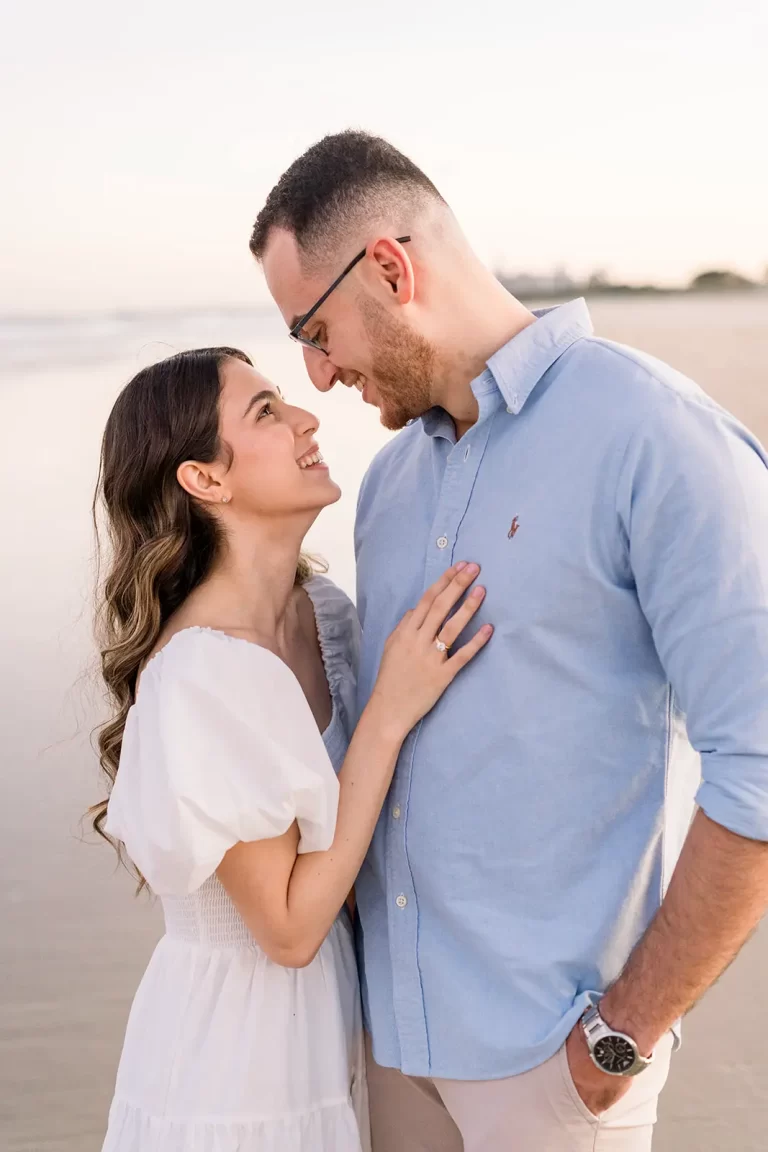 Lavender Sunset: Mary & Sam’s Engagement Session on the Gold Coast’s Iconic Spit